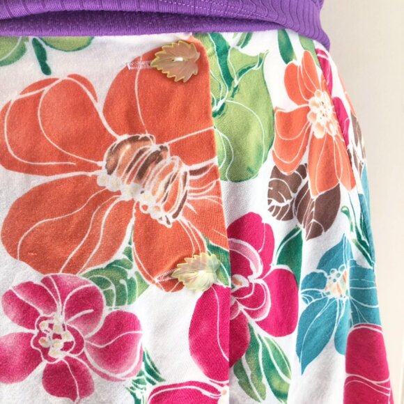 Vintage Floral Button Front Skirt Cottagecore - Picture 9 of 12